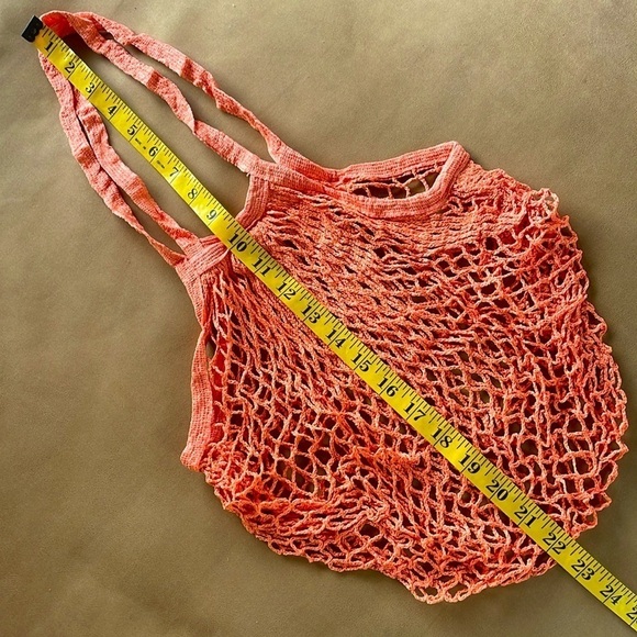 French Crochet Market Bag Long Handle Tote - Picture 2 of 2